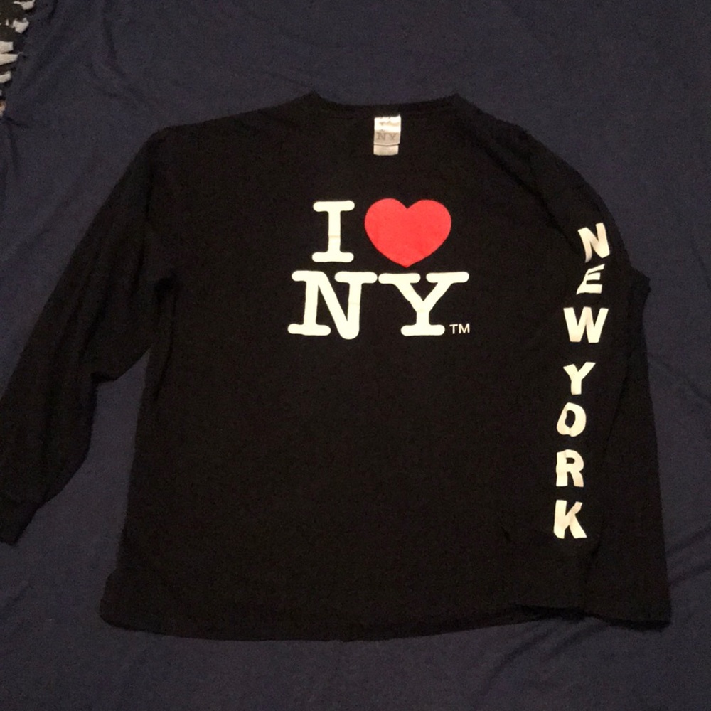 Unisex Black long sleeve t-shirt 2X
